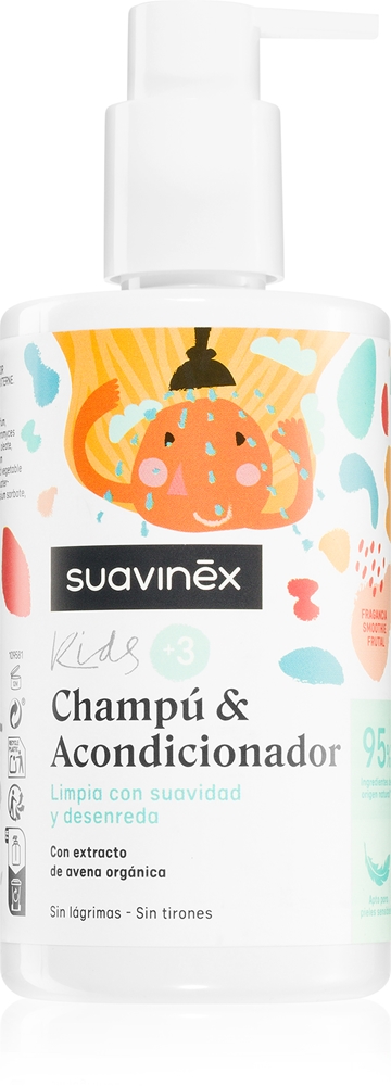 

Детский шампунь и кондиционер «два в одном» шампунь и кондиционер для детей Suavinex, 3 y+ 300 мл