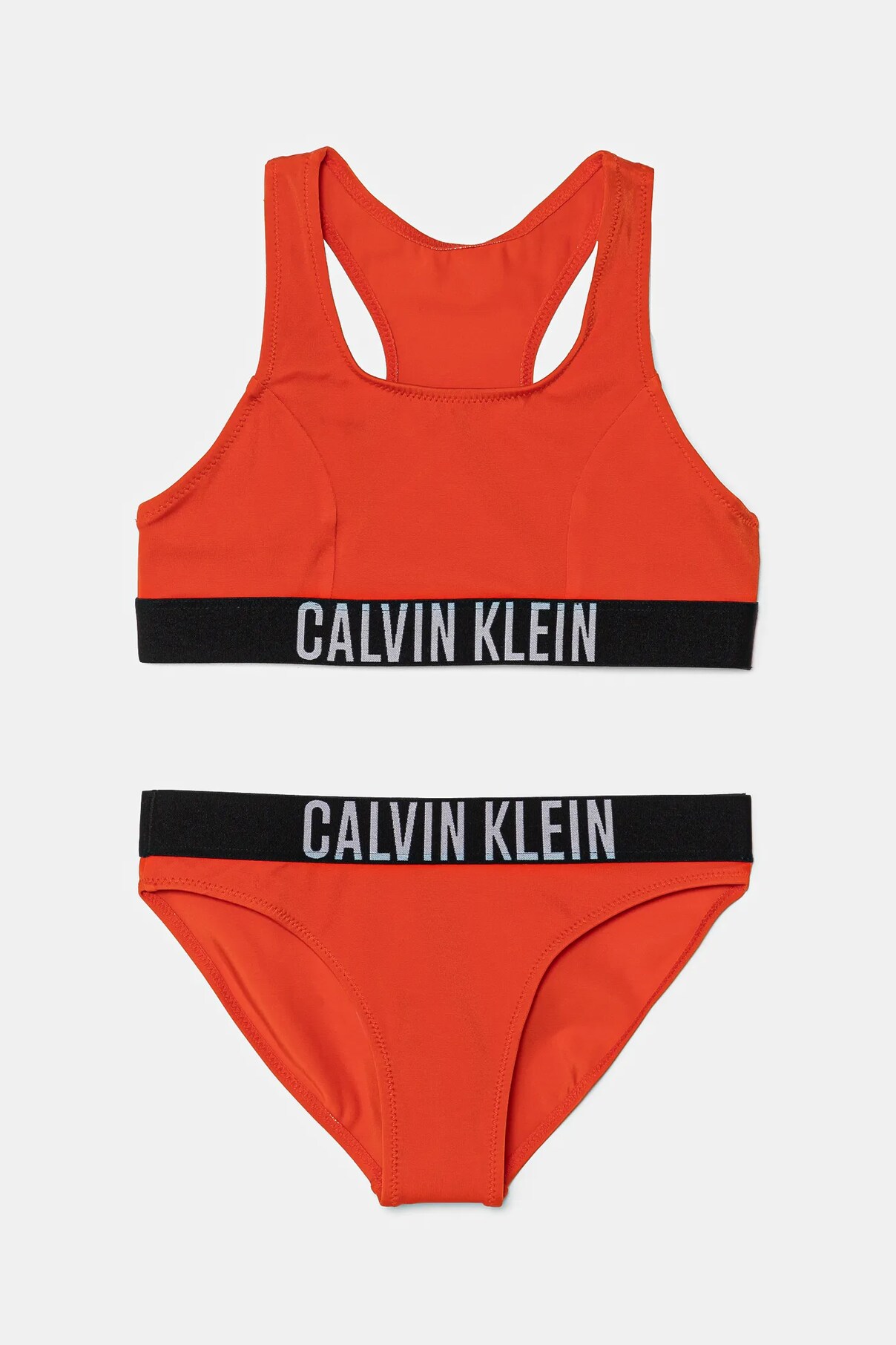 

Детский купальник из двух частей Calvin Klein Jeans, красный