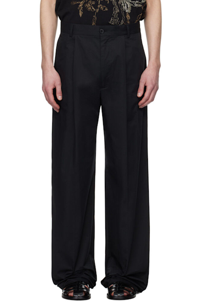 

Черные брюки со складками Dries Van Noten