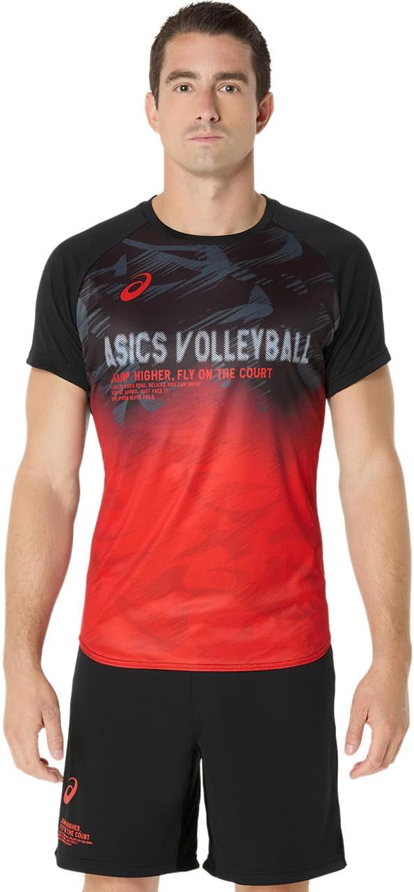 

Футболка с коротким рукавом Asics Volleyball Top Line, черный/красный