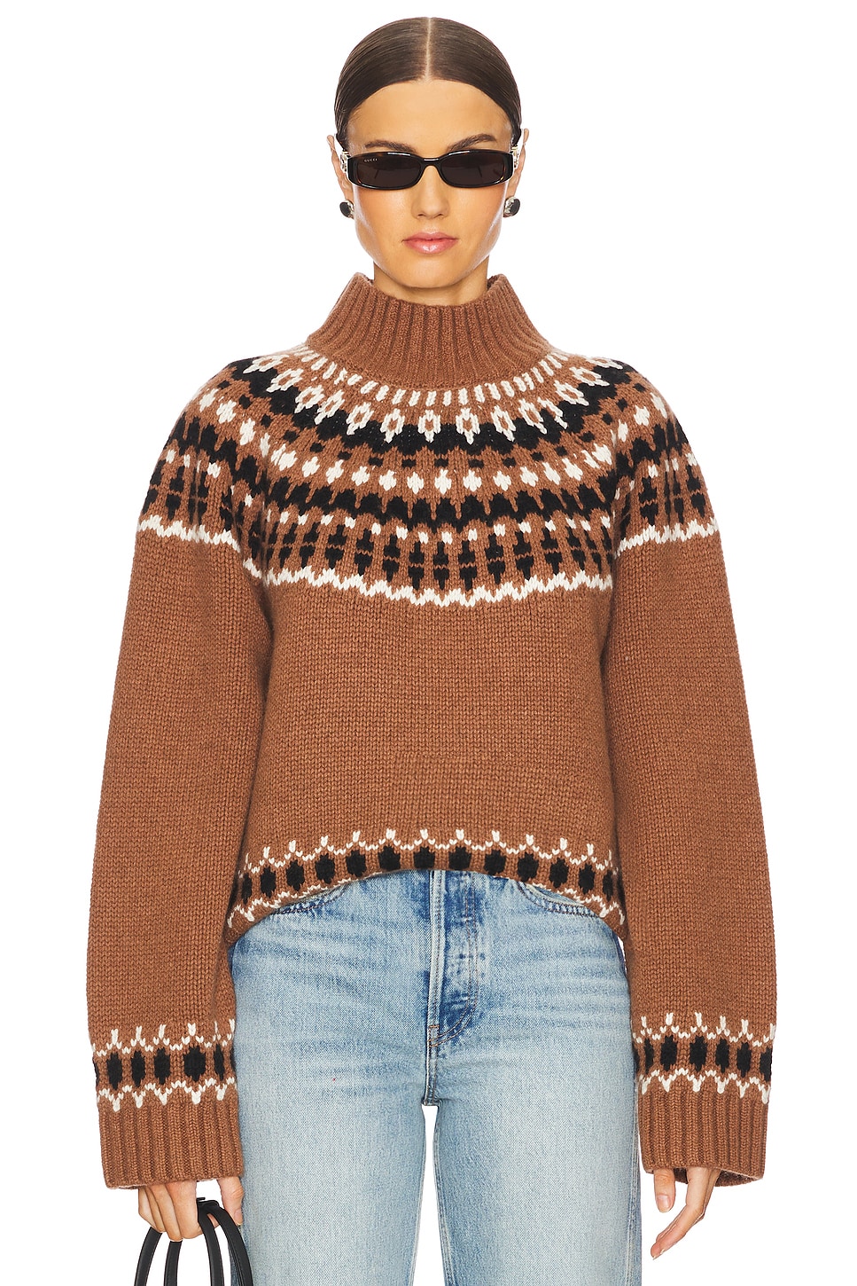 

Свитер в стиле фэйр-айл Cait от Eaves, brown multi