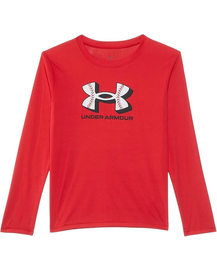 

Лонгслив Under Armour Kids Ua Tech Baseball Logo Long Sleeve Tee, красный