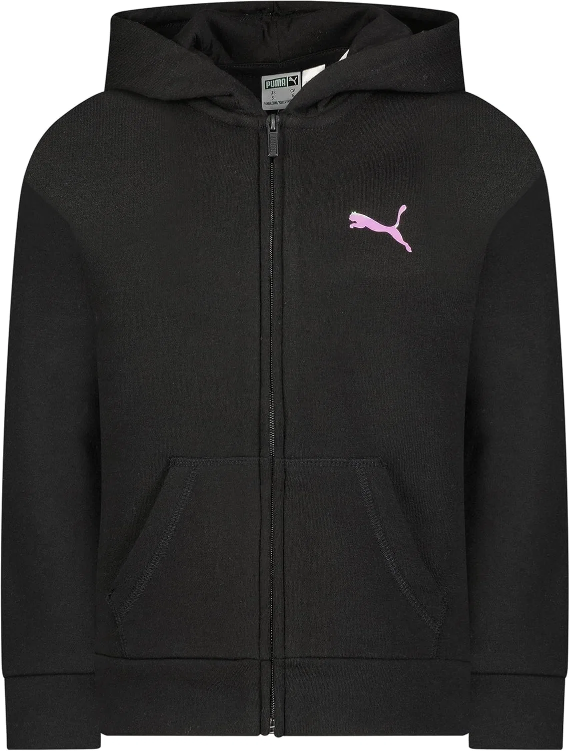 Детская худи на молнии PUMA Core Logo, Puma Black — фото 2