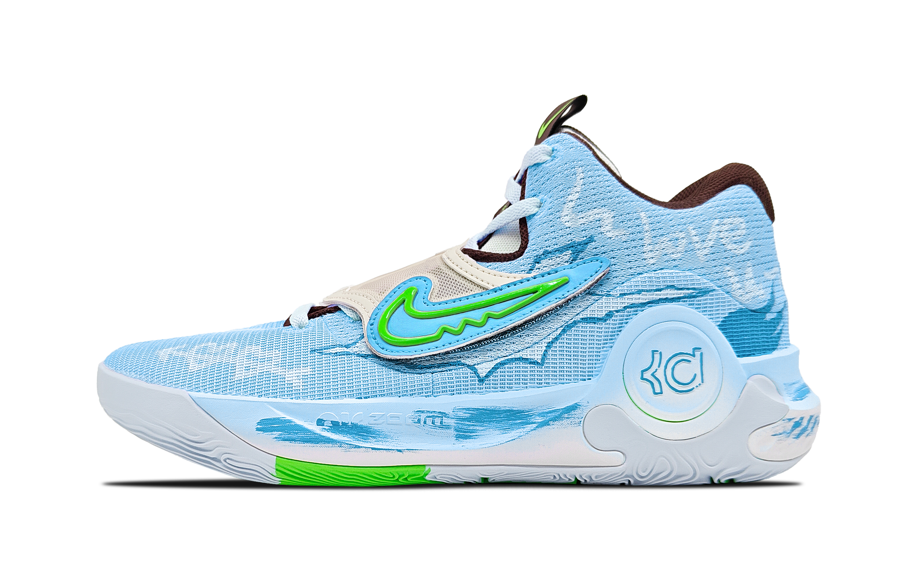 

Nike Баскетбольные кроссовки KD Trey 5 X с низким верхом, противоскользящие, мужские, небесно-голубые