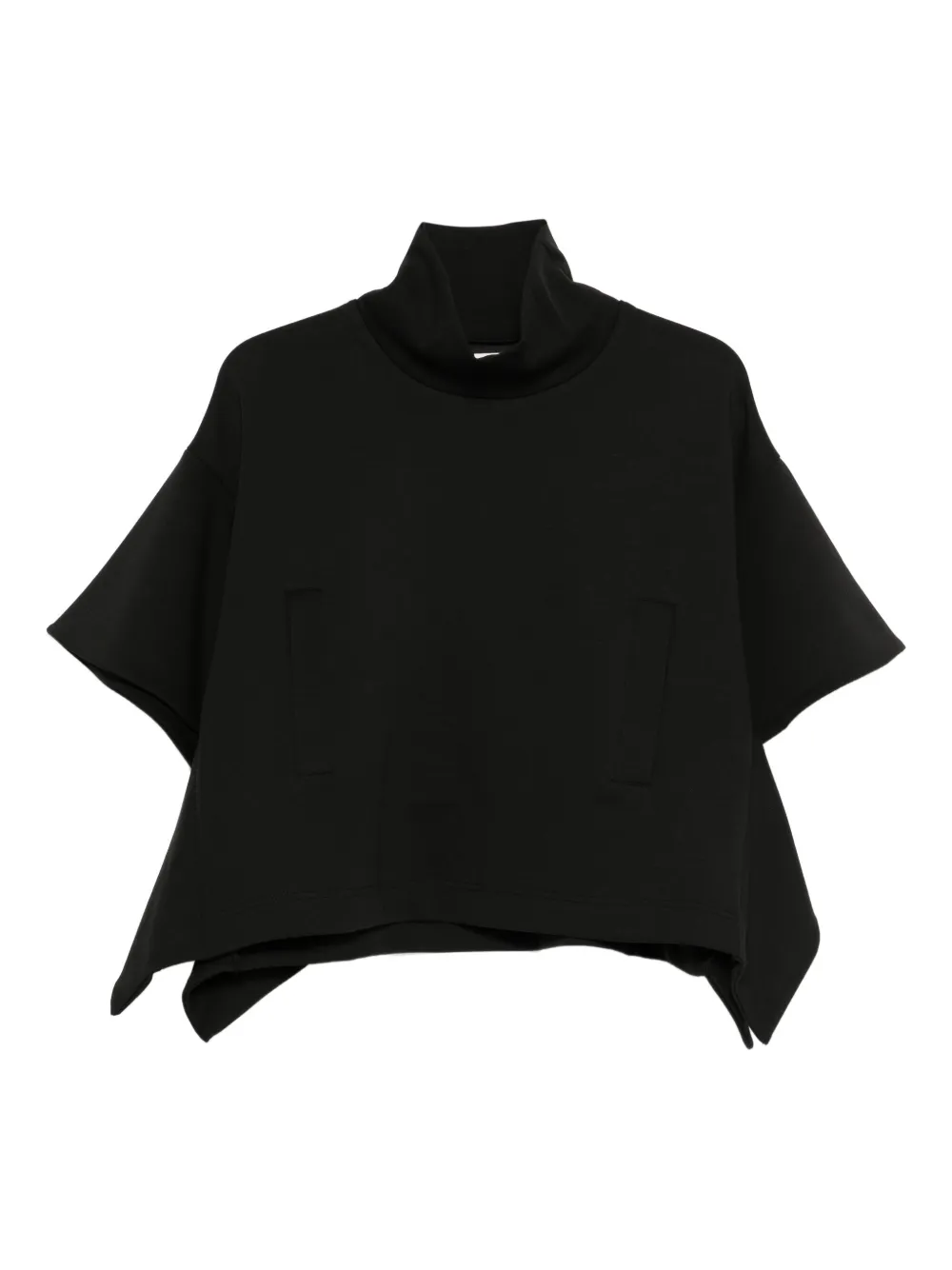 

Топ с высоким воротником и вставками Psophia, черный