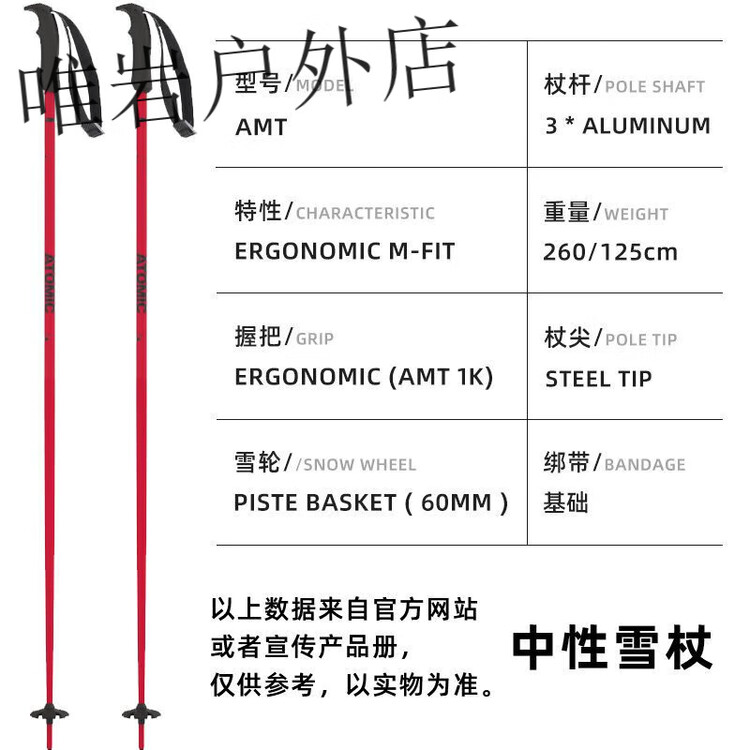 

Новые лыжные палки Atomic для мужчин и женщин, коллекция four plus two, модель 2425 AMT red, длина 120 см, оборудование для двух лыж