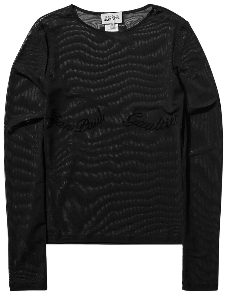 

Джинсы Jean Paul Gaultier Mesh Long-Sleeve Top 'Black', черный