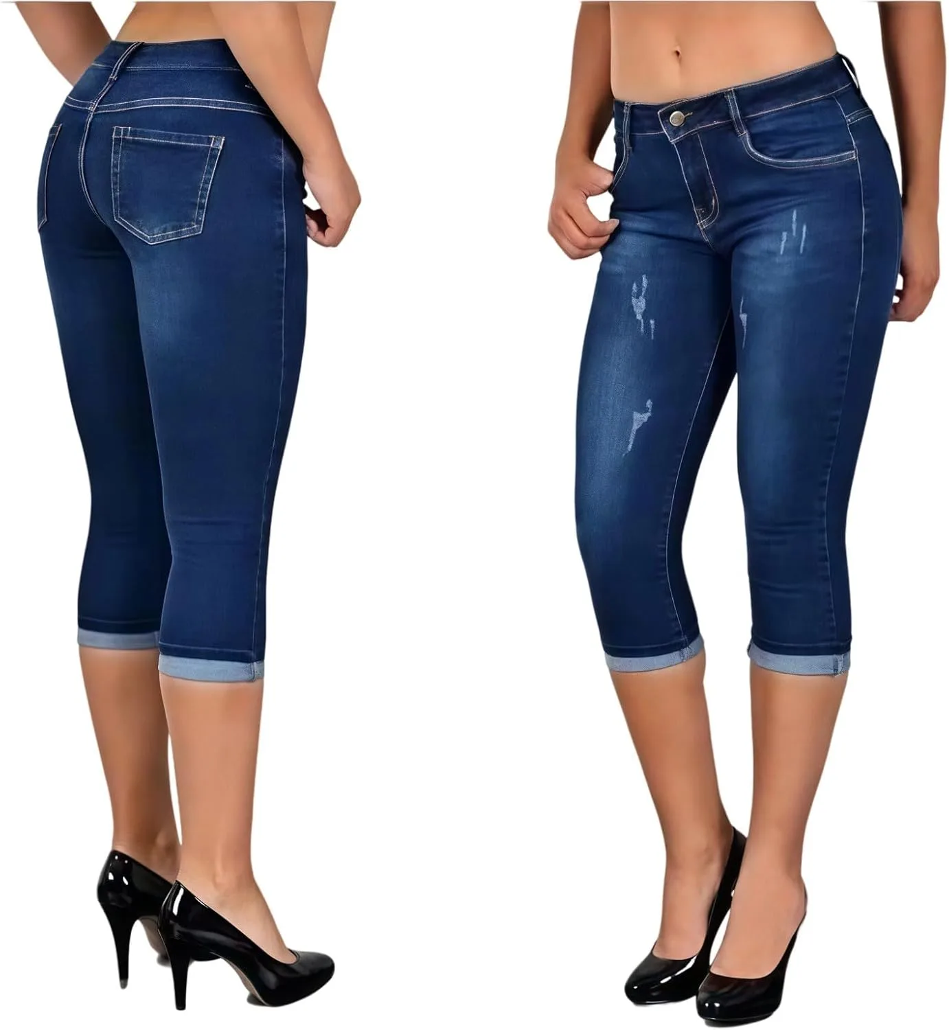 Джинсы женские High Waisted Skinny Capri, Stretch Denim