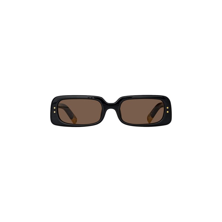 

Солнцезащитные очки Jacquemus Azzurro Rectangular Sunglasses, цвет Black/Yellow Gold/Brown