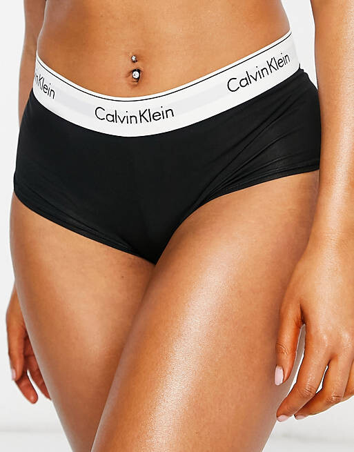 

Черные хлопковые шорты Calvin Klein Modern