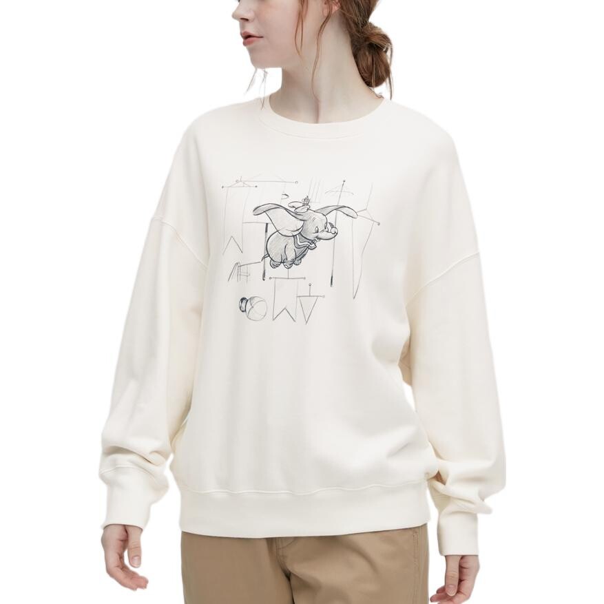 Женская толстовка Disney X молочно-белого цвета Uniqlo — фото 2