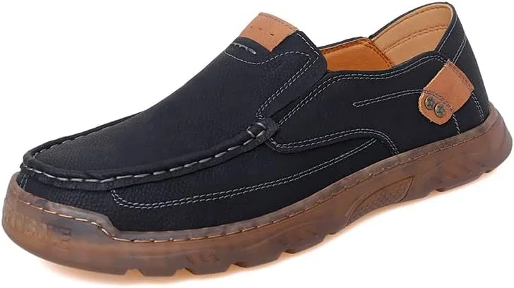 Мужские лоферы кожаные Asifn, Black