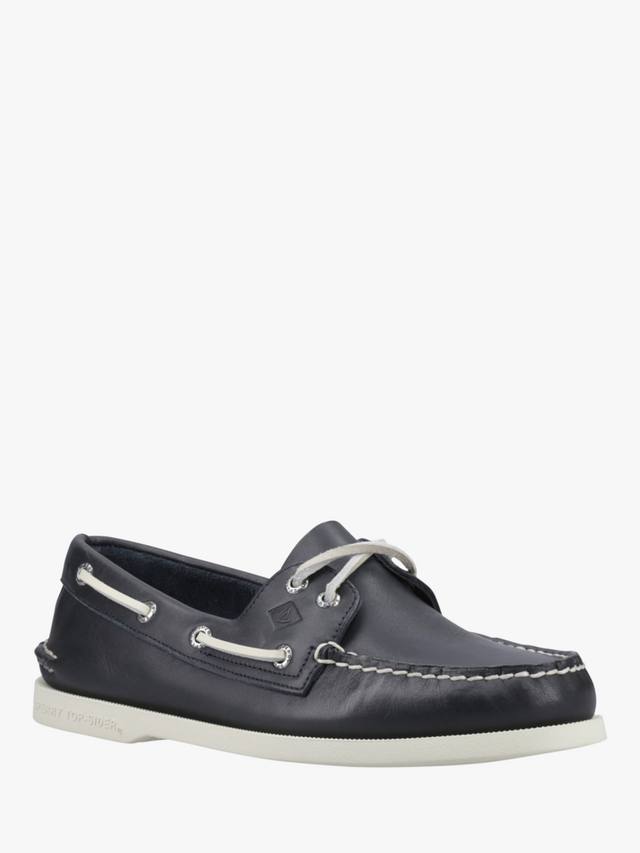Аутентичные оригинальные кожаные туфли-лодочки с 2 отверстиями Sperry, Navy — фото 2