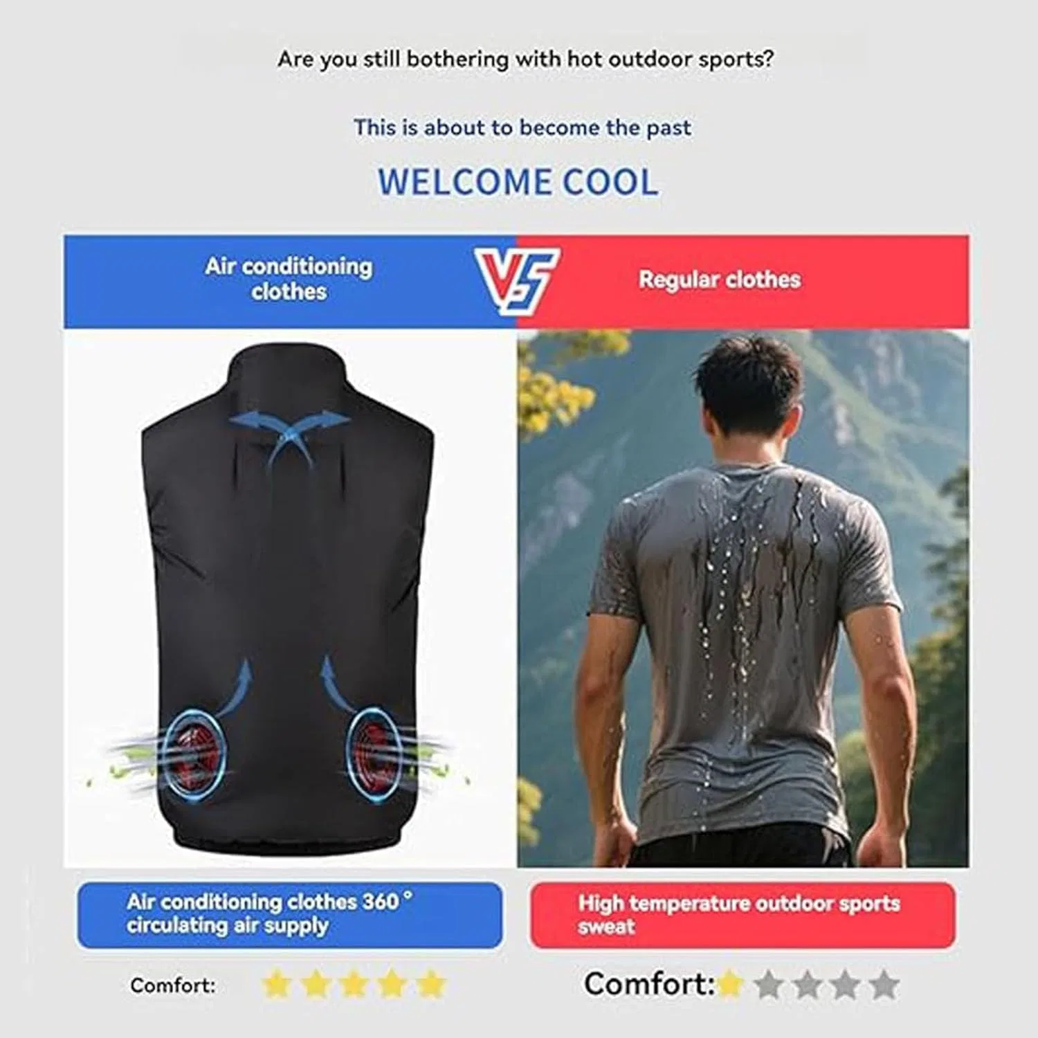 Куртка Noraui Fan Jacket, мужская охлаждающая жилетка с двумя вентиляторами, для жаркой погоды Generic, Apricot — фото 4