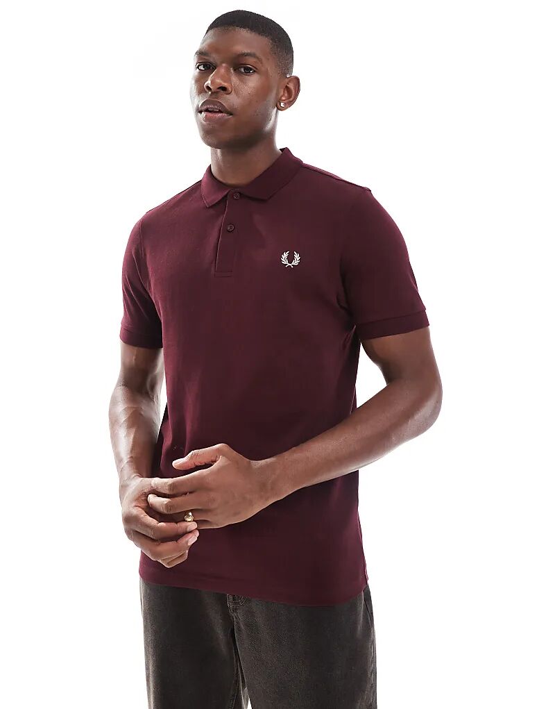 

Простая рубашка поло бордового цвета Fred Perry