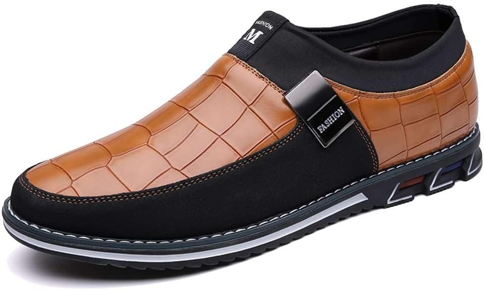 

Мужские повседневные оксфорды, офисные лоферы из кожи, модные туфли-слипоны, комфортная обувь для прогулок, вождения и работы Mitvr, оранжевый