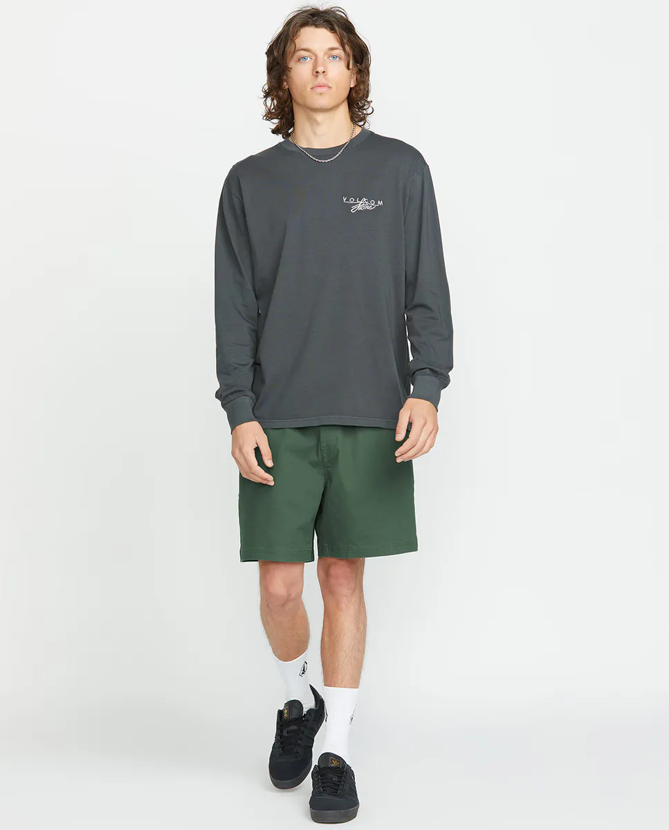 

Мужские однотонные бермуды с эластичной талией Volcom, темно-зеленый