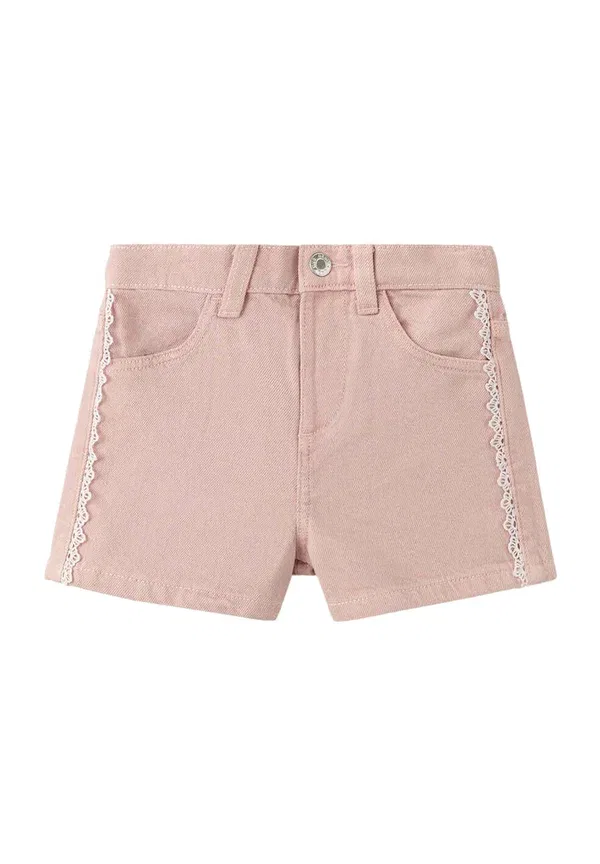 Детские джинсовые шорты Mango Kids, розовый — фото 2