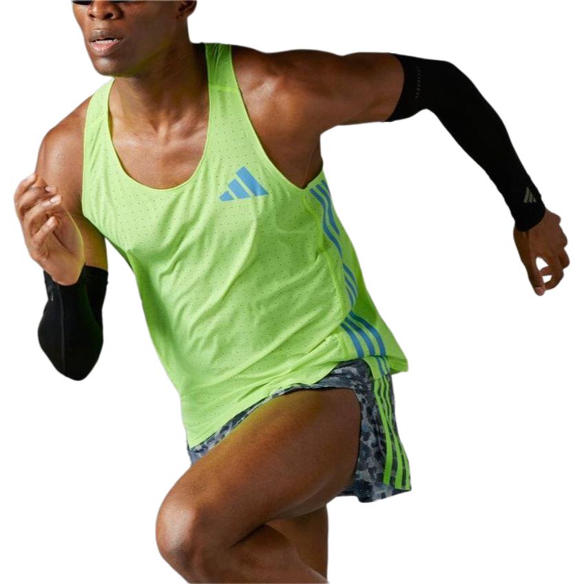 Топ adidas Adizero Road to Records Singlet Asia Sizing 'Lucid Lemon' — фото 4
