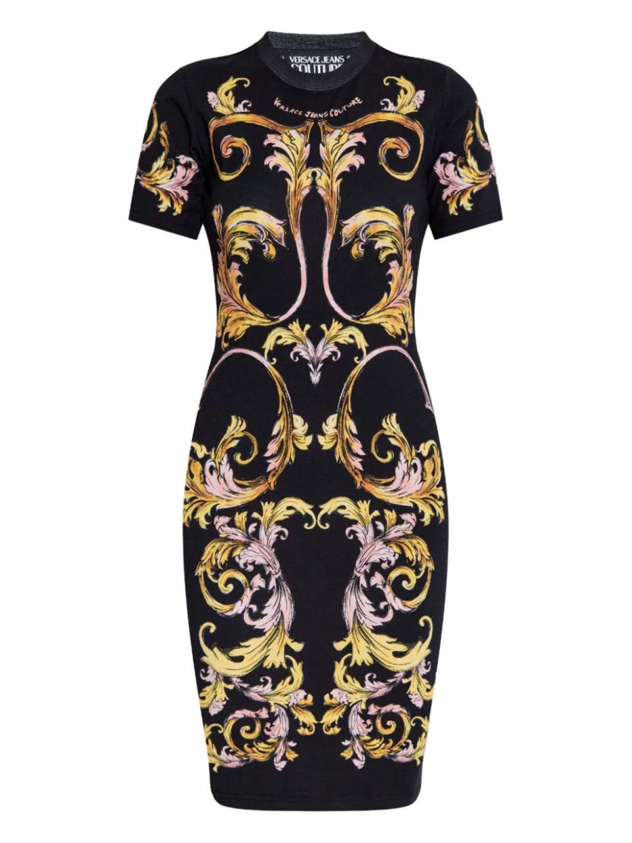 

Платье с принтом в стиле барокко Versace Jeans Couture, черный