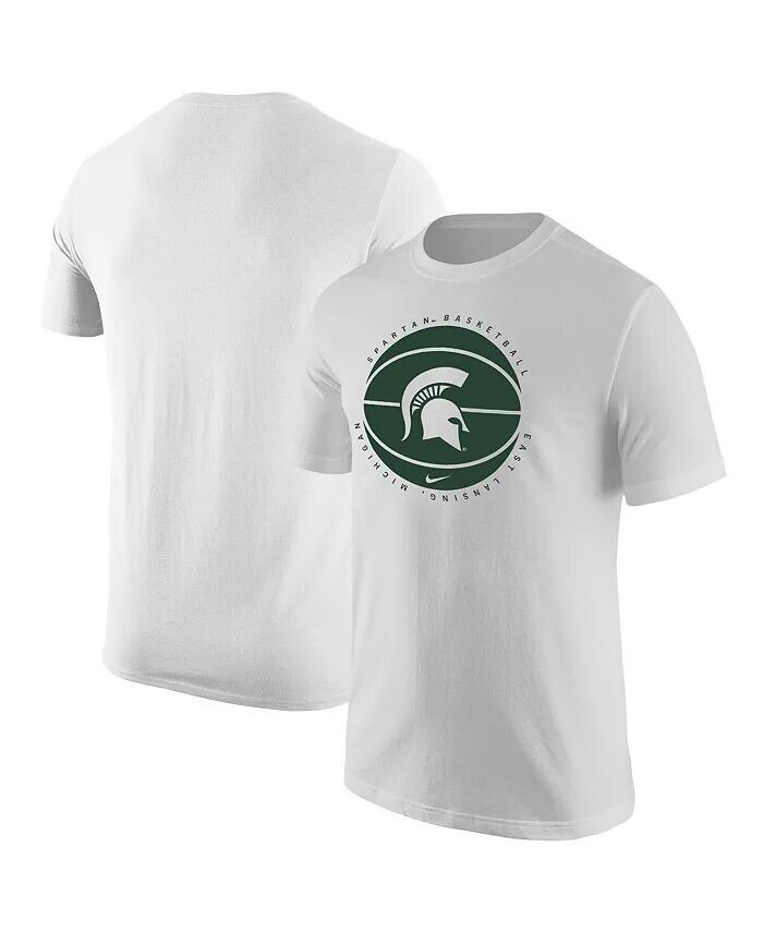 

Мужская белая футболка с логотипом баскетбольной команды Michigan State Spartans Nike