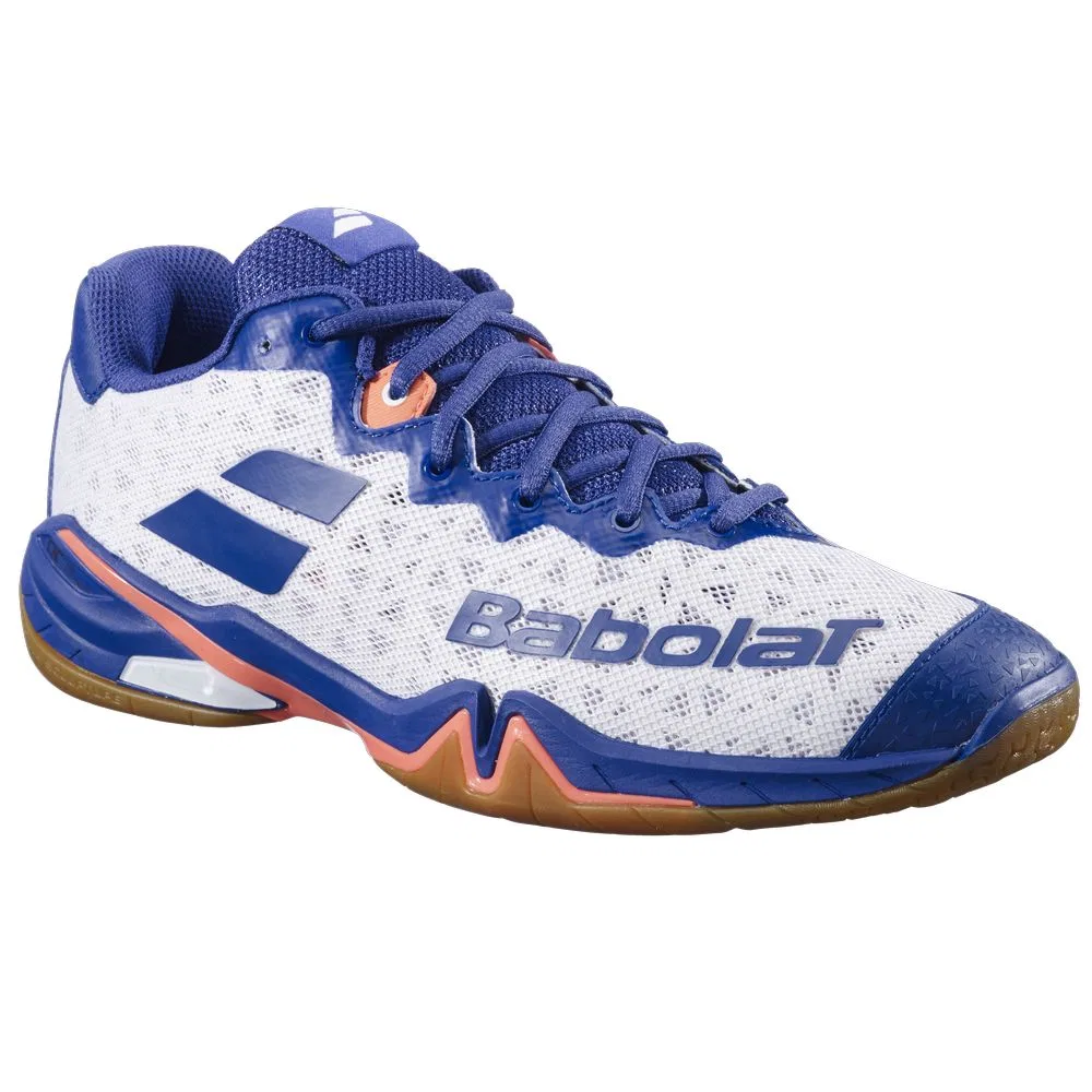 Мужские кроссовки для бадминтона «Shadow 4 Men» от Babolat, White-Navy Blue (1097) — фото 4
