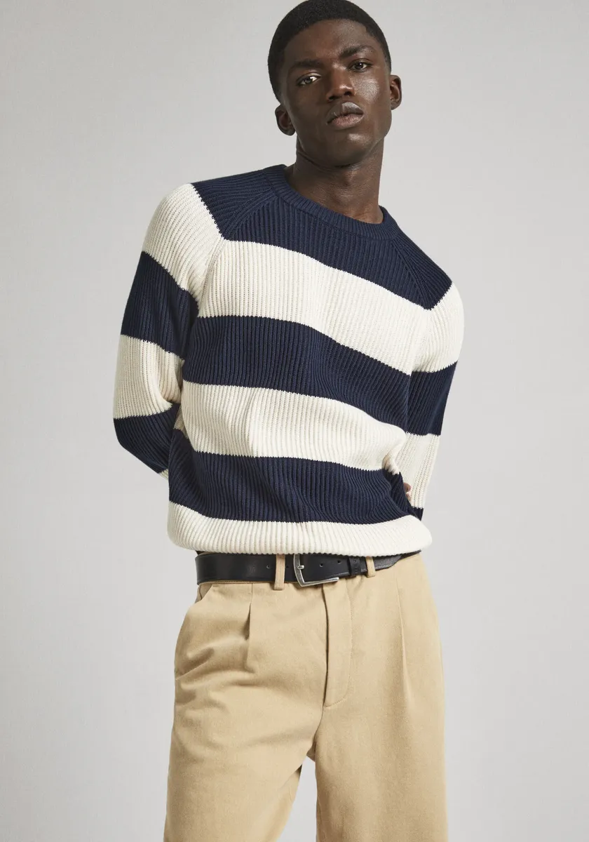 

Свитер с круглым вырезом Pepe Jeans "Pepe Pullover MILES", белый