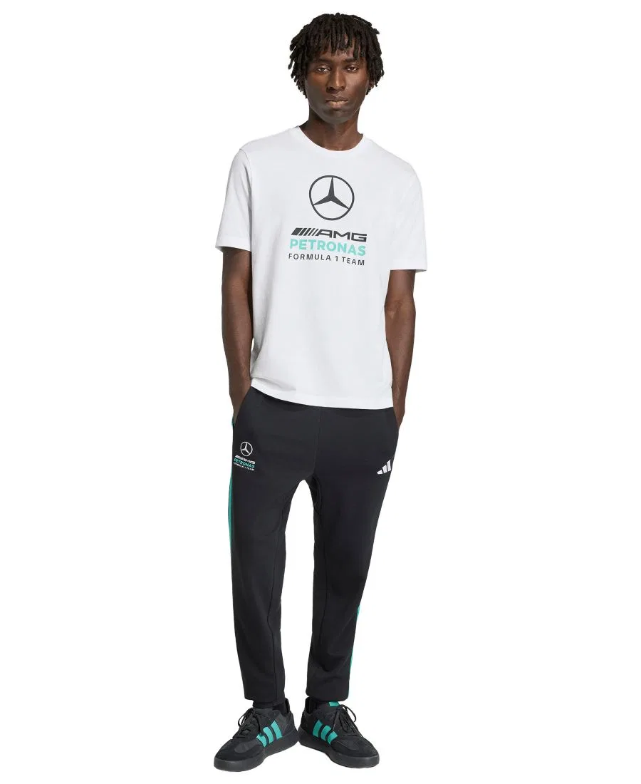 Мужская футболка с круглым вырезом Mercedes Formula 1 Adidas, белый/мятный — фото 2