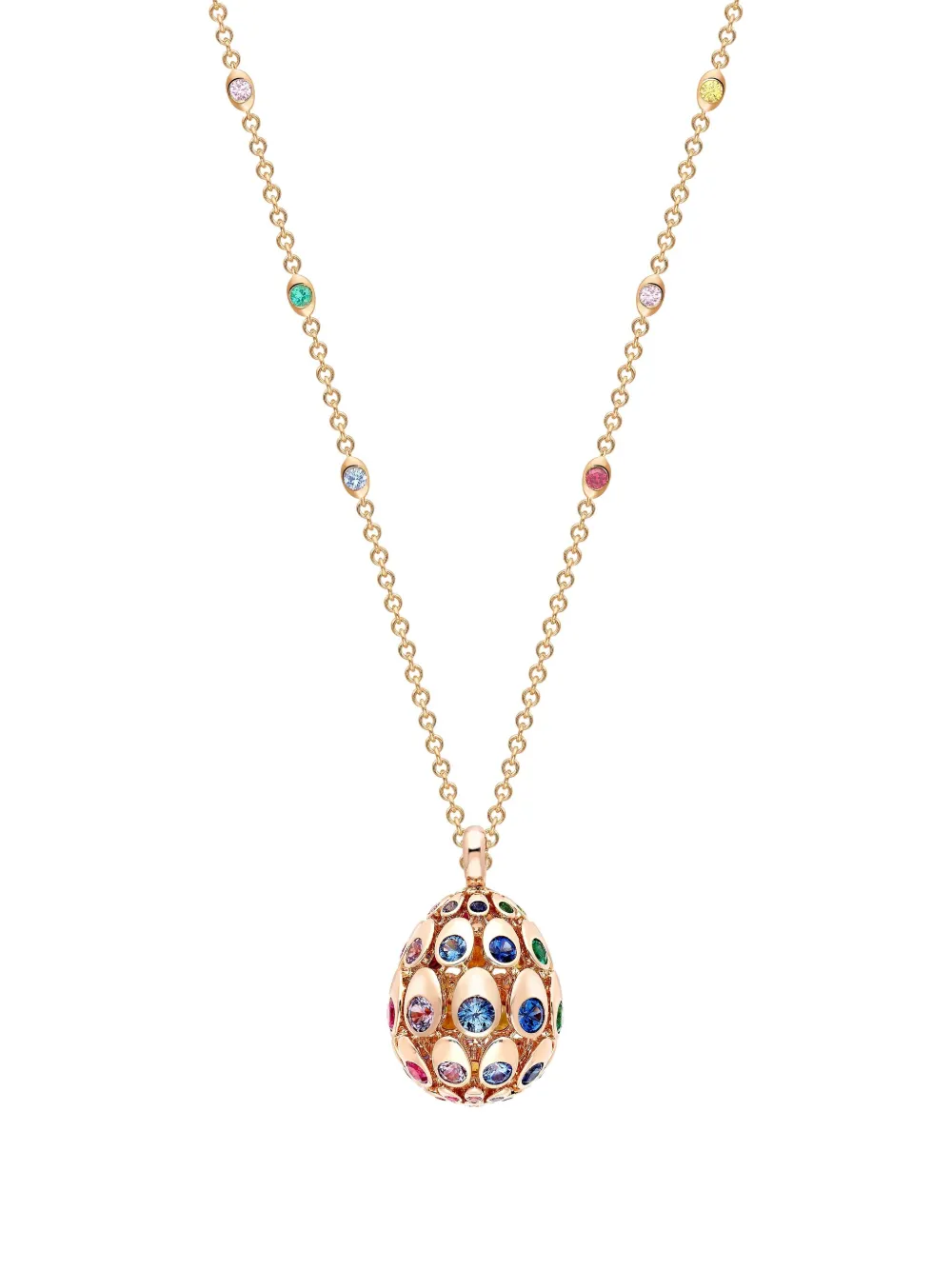 

Подвеска Rainbow Egg из розового золота с камнями FABERGÉ, золотой