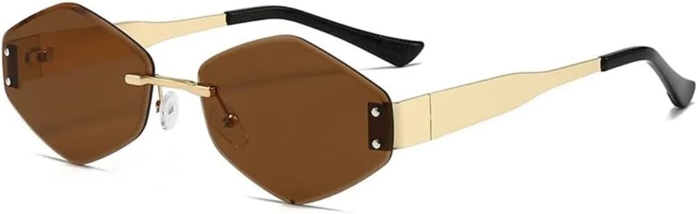 

Модные овальные солнцезащитные очки для женщин, роскошные, в винтажном стиле, с металлической оправой, в стиле панк, с защитой от УФ-излучения UV400 TOIPASTN, S15507-c5