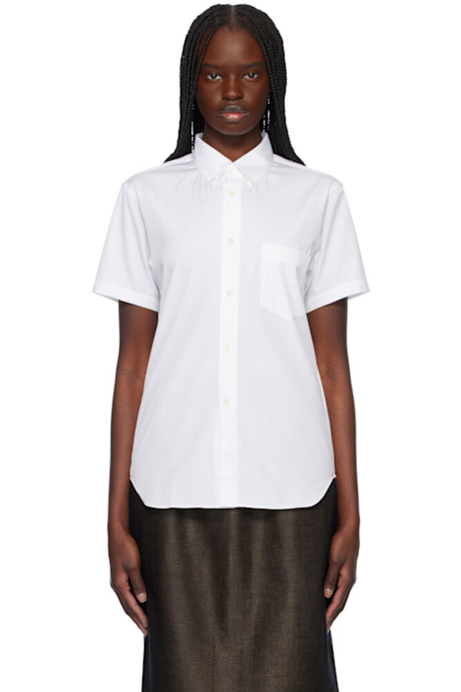 

Белая однотонная рубашка из хлопкового поплина Comme des Garçons Shirt