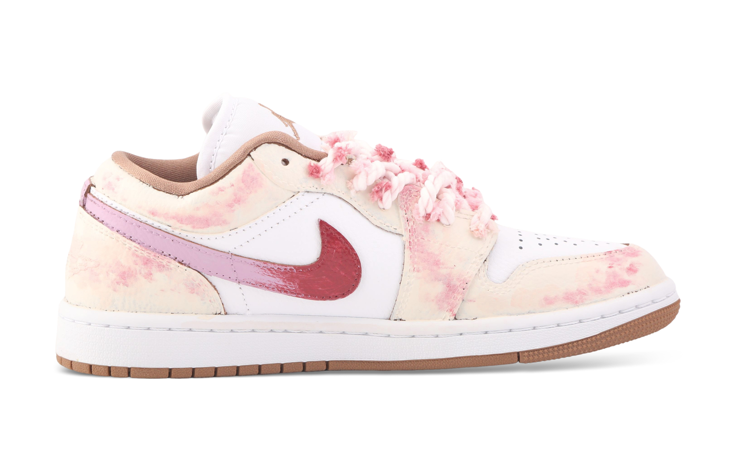Jordan Кроссовки Air 1 Drippy Peach Gold Sea Low top Vintage Basketball Shoes Unisex Gold Powder White — фото 4