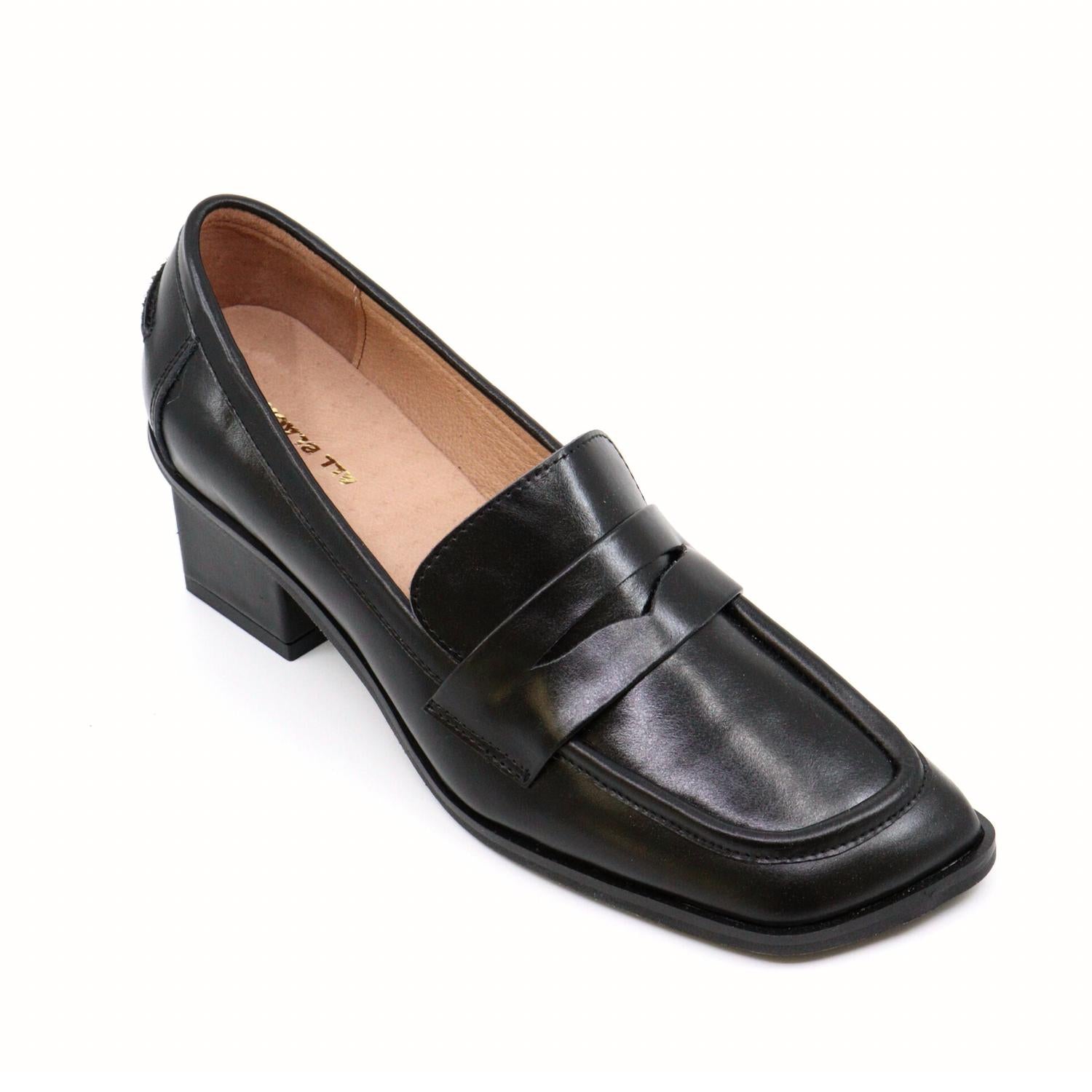 Женские туфли Angle Princess Loafer черного цвета ALL BLACK