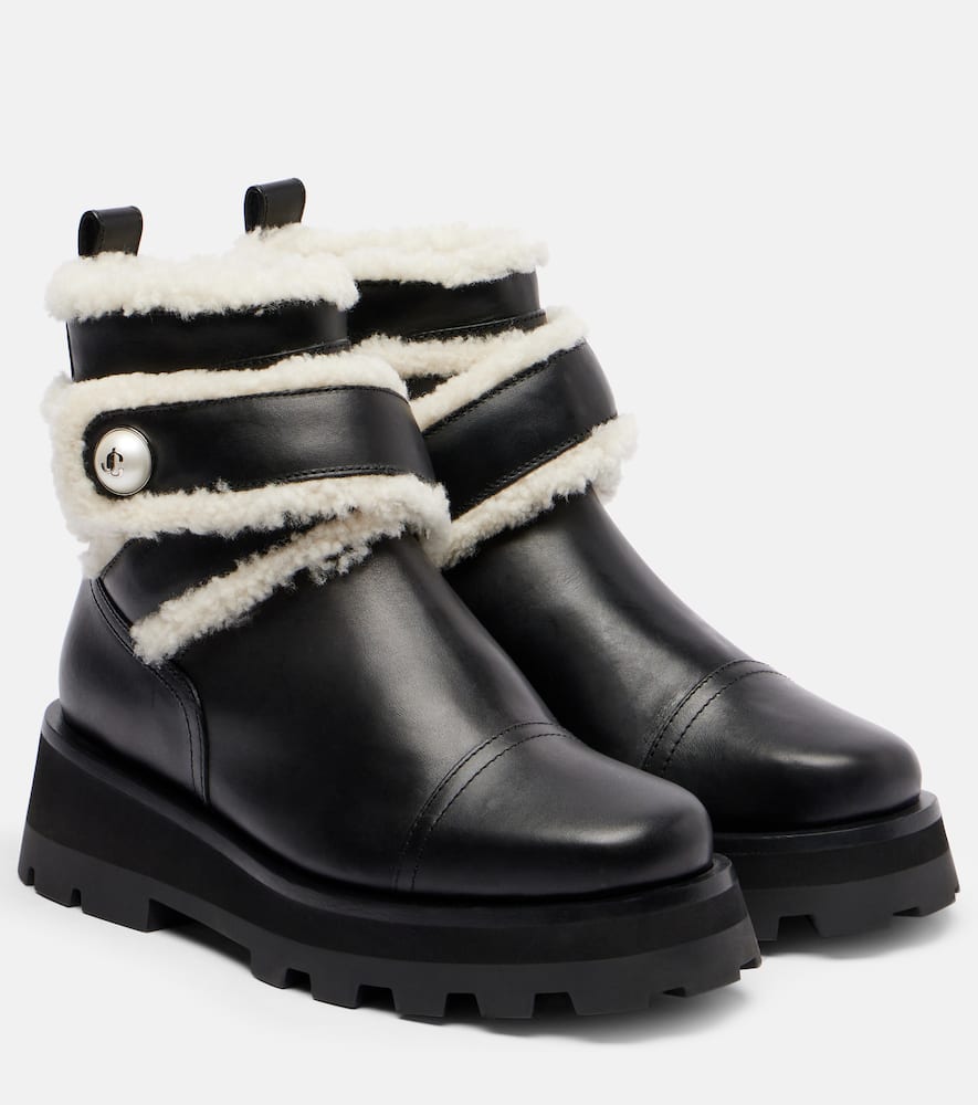 Кожаные ботинки Meena до щиколотки Jimmy Choo, Black/Natural