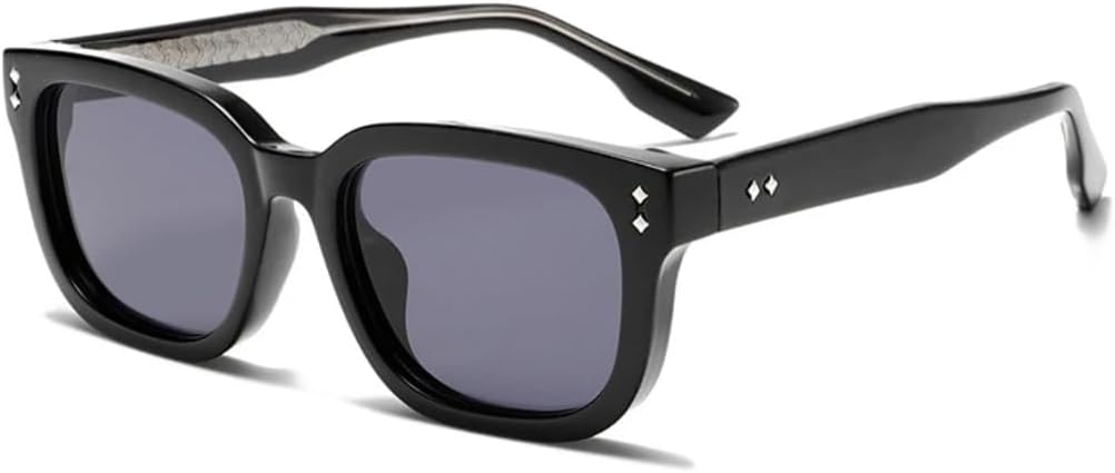 

Модные квадратные женские солнцезащитные очки класса люкс в стиле ретро с заклепками, градиентные оттенки, защита от УФ-излучения UV400, модные мужские солнцезащитные очки в стиле панк generic, Black Grey