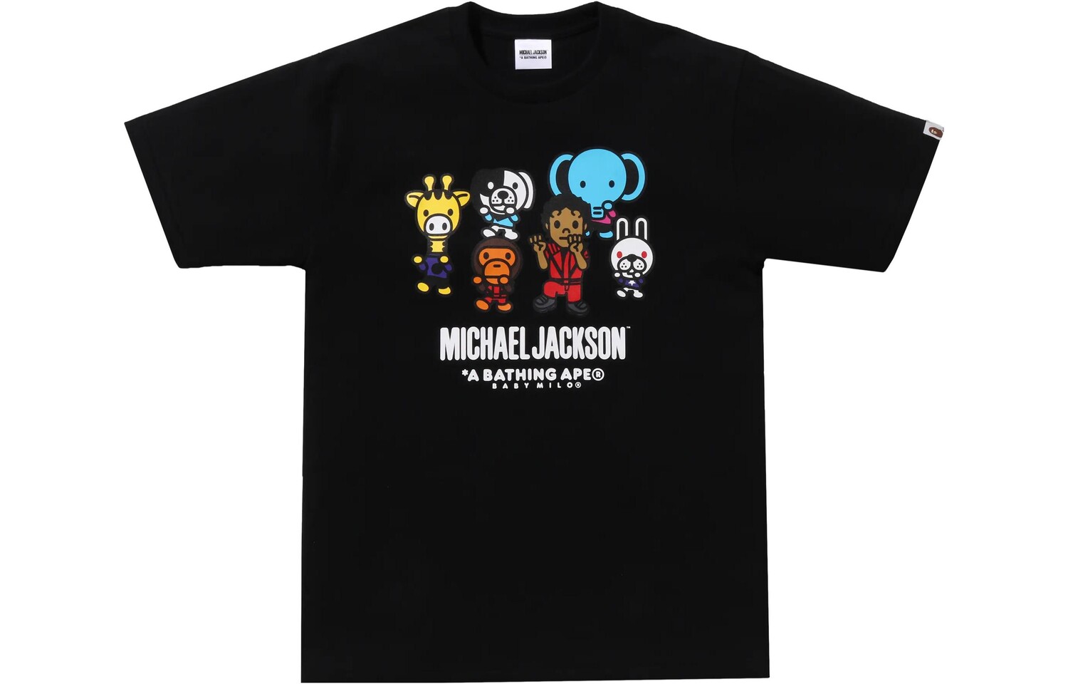 

Футболка BAPE X Michael Jackson Baby Milo A Bathing Ape, черный