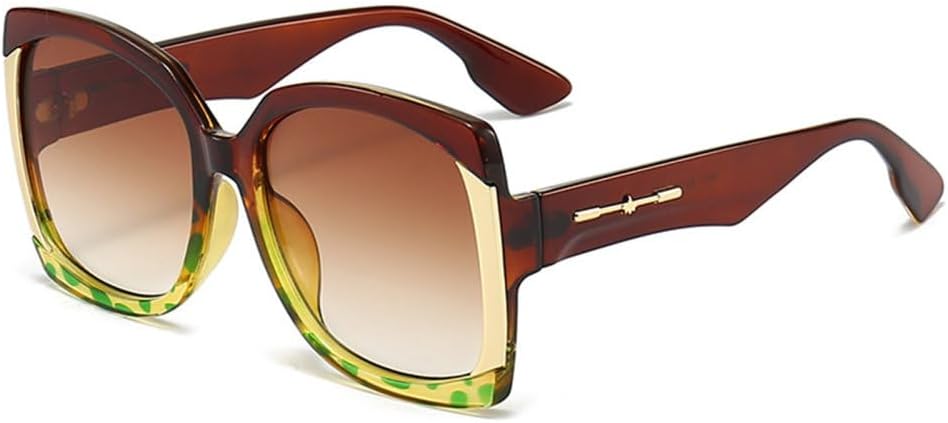 

Квадратные солнцезащитные очки для женщин, винтажные, мужские солнцезащитные очки, зеленые, фиолетовые, с леопардовым принтом, чайные очки, защита от УФ-излучения UV400, роскошные женские generic, Tea