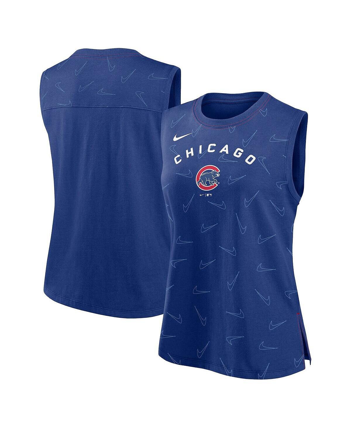 

Женская майка Royal Chicago Cubs Muscle Play Nike