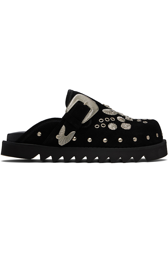 

Эксклюзивные лоферы Ssense с металлическим футляром и люверсами Toga Virilis, черный