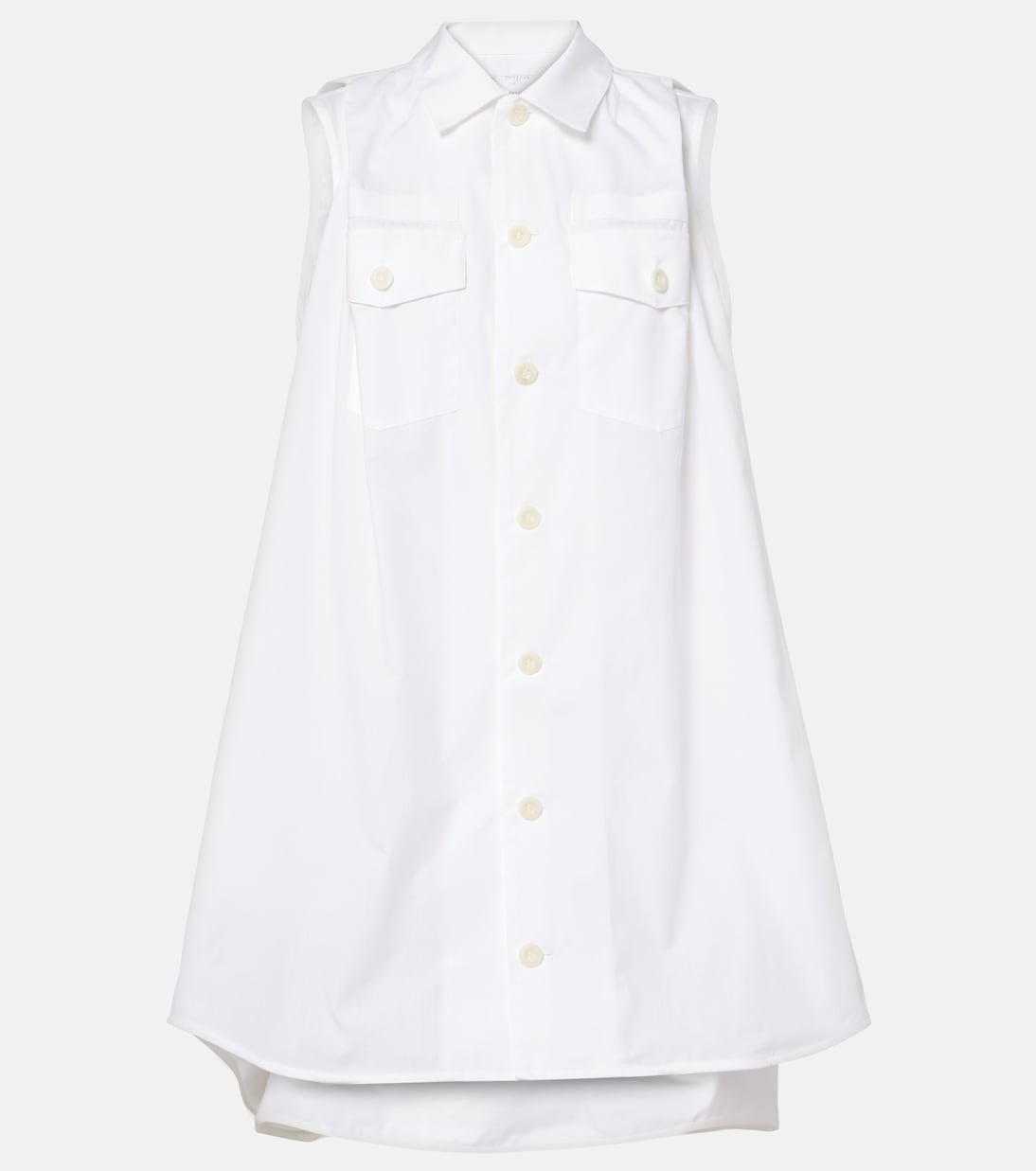 

Мини-платье из поплина Sacai, белый