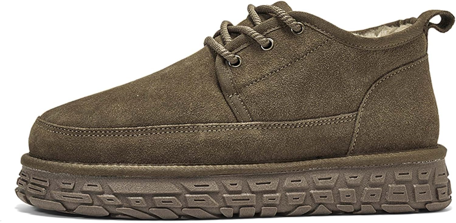 

Зимние мужские легкие снегоступы из коровьей замши, удобные и модные хлопковые ботинки Generic, Camellia Color