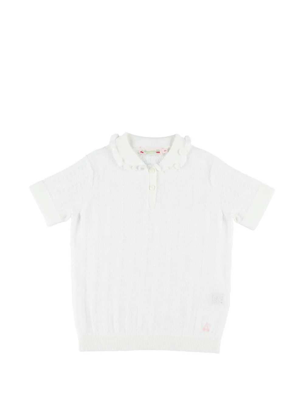 

Вязаный топ с оборками Bonpoint, белый