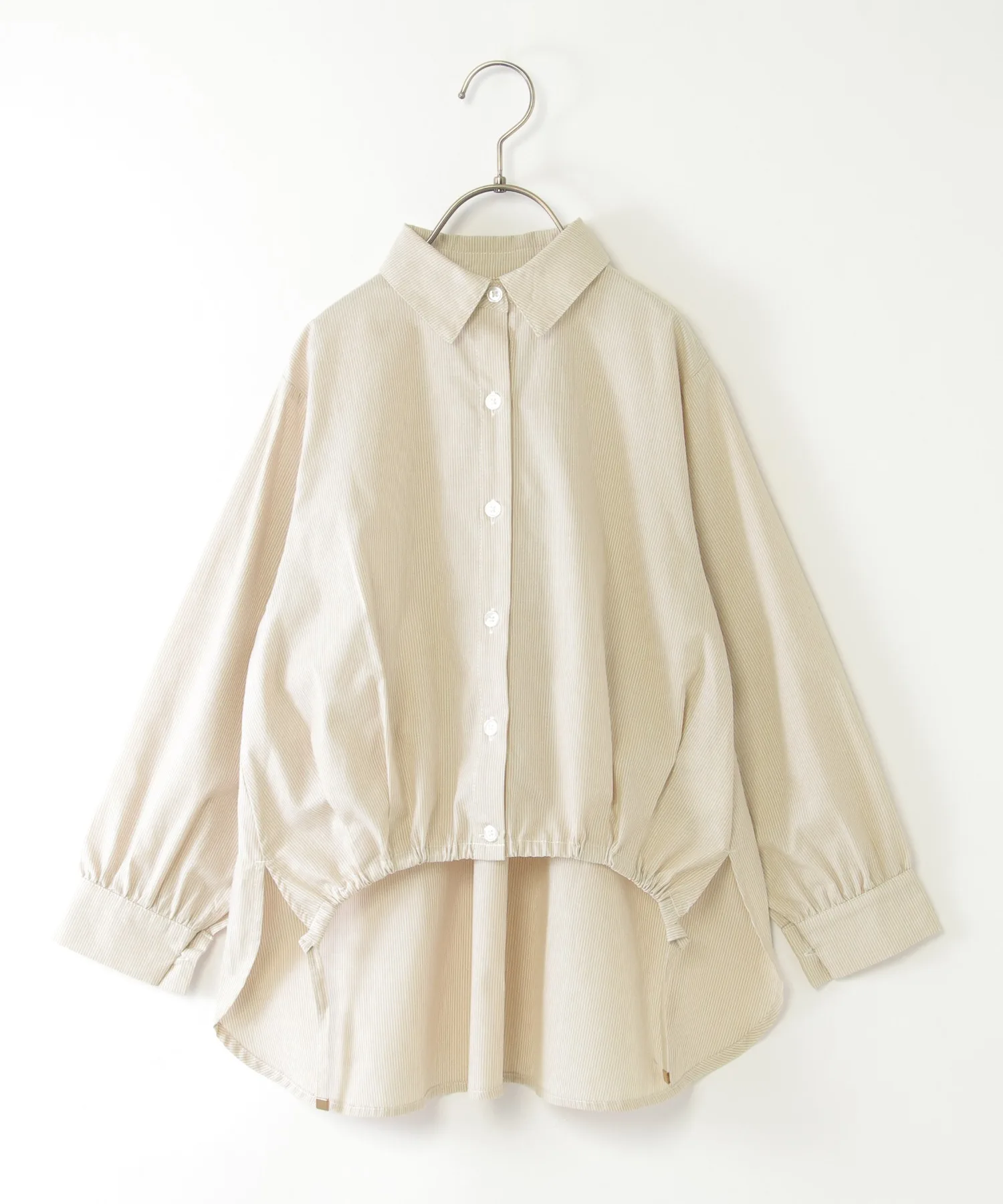 Детская рубашка Drosto Long Tail Shirt ikka из 100% хлопка бежевая