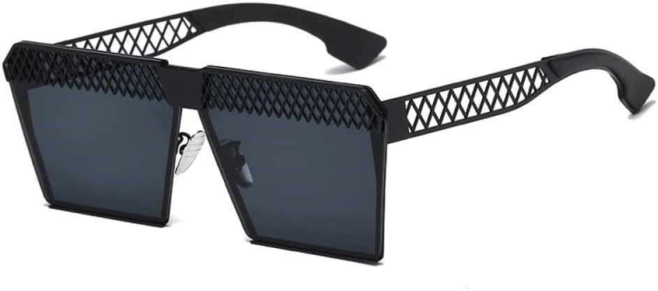 

Большие солнцезащитные очки для женщин и мужчин в стиле ретро, ​​для вождения автомобиля, защита от ультрафиолета UV400, металлические солнцезащитные очки LANGSER, Black