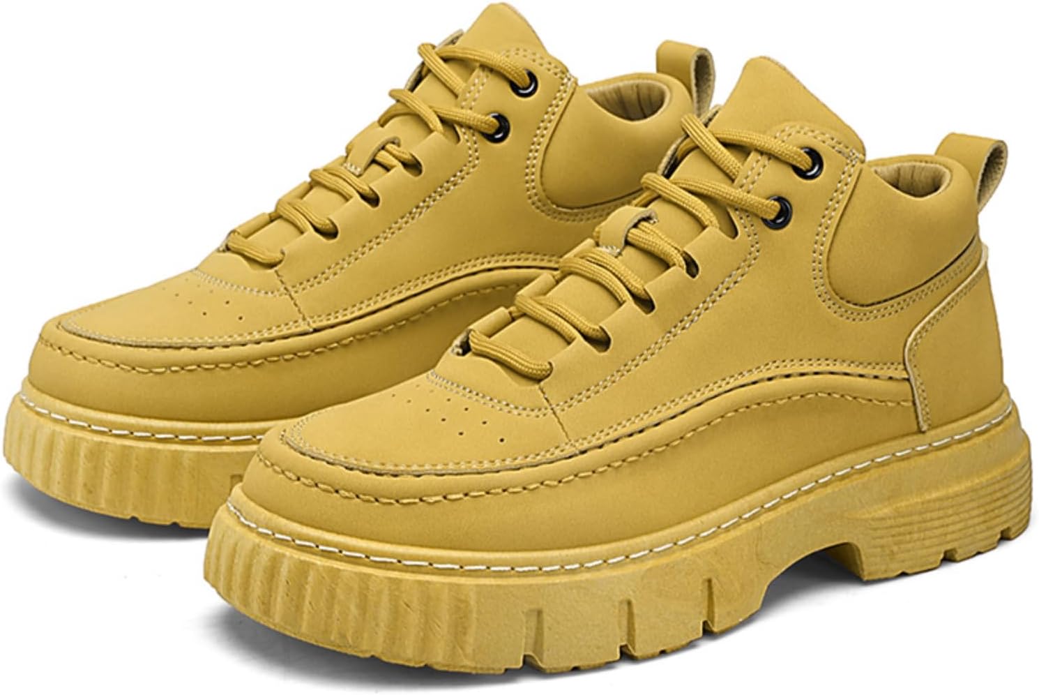 

Мужские повседневные туфли, модные черные кроссовки на шнуровке с толстой подошвой, удобная обувь для ежедневной носки Aokisx