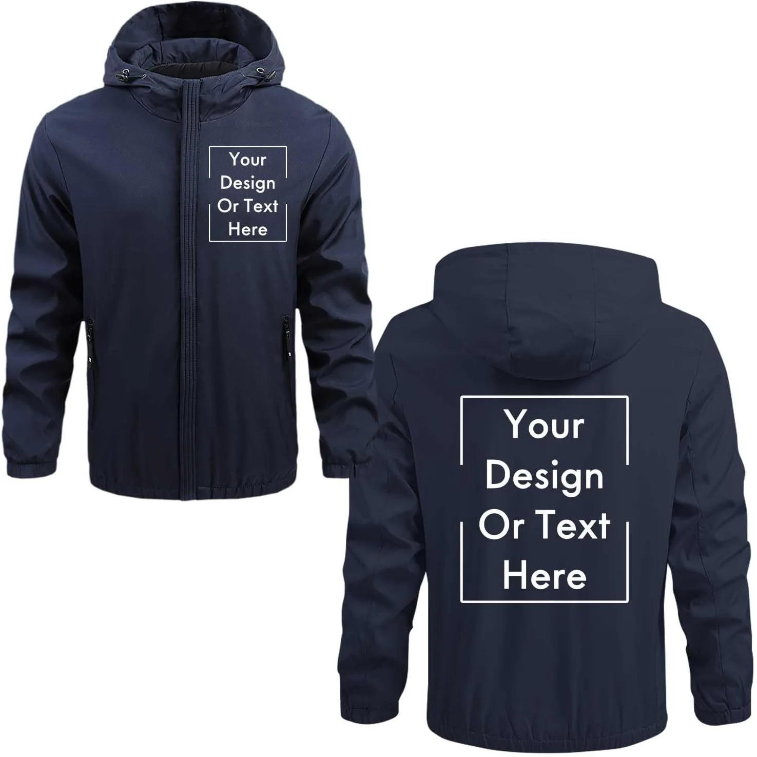 Мужская легкая куртка Custom, модная и стильная, для весны и осени, повседневная, для путешествий, походов и гольфа, ветровка Generic, синий