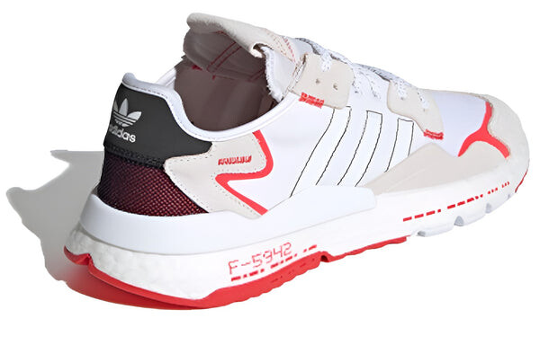 Кроссовки оригинальные nite jogger Adidas, белый — фото 4