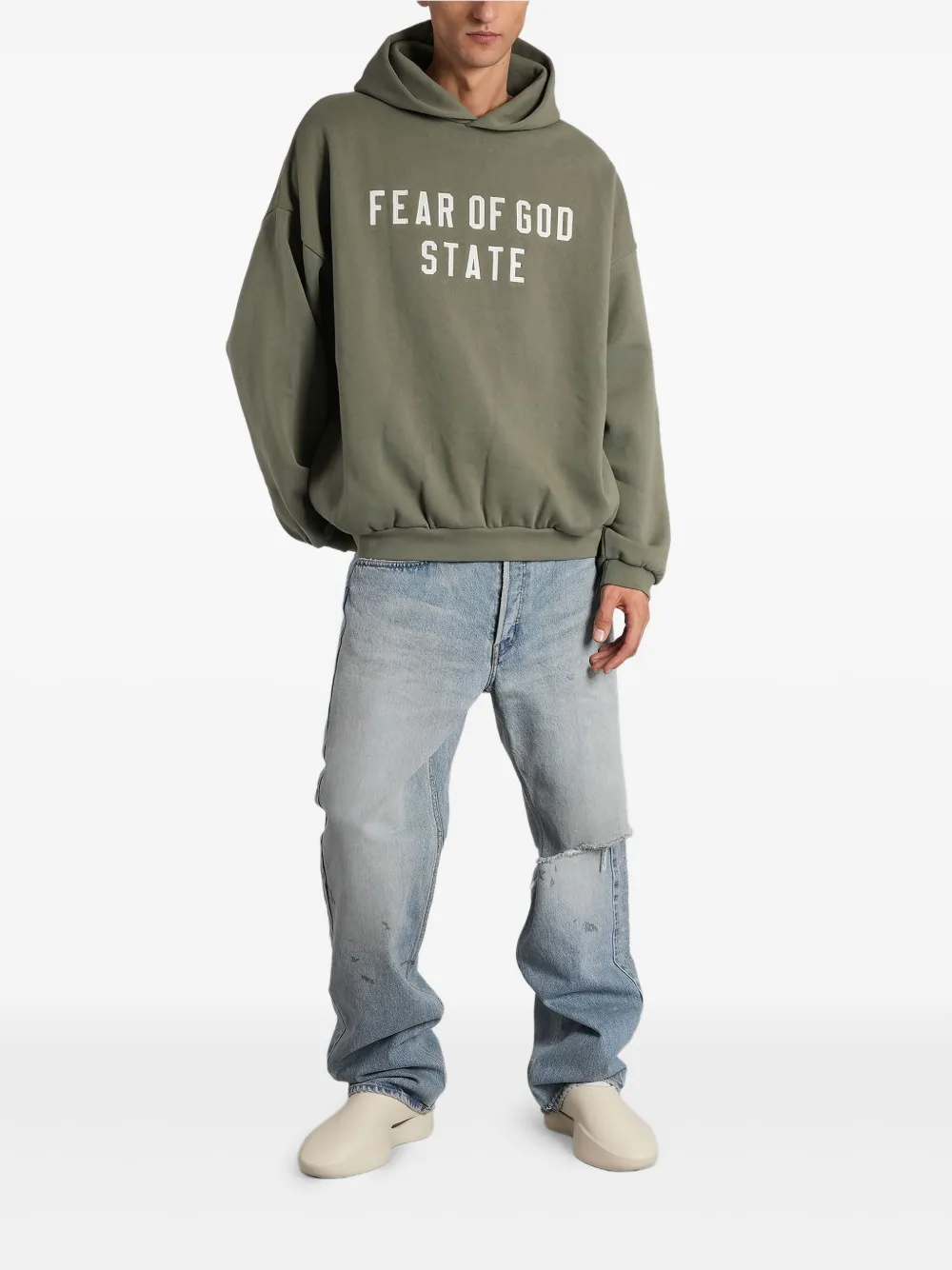 Худи с логотипом Fear Of God Essentials, зеленый — фото 2