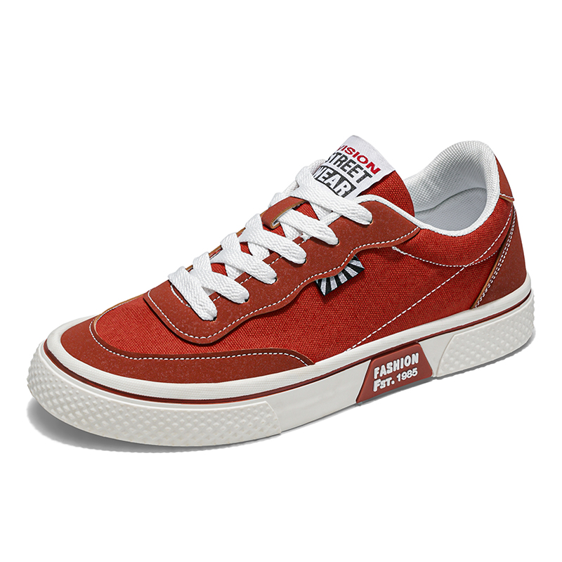 

SHOUBA Красные мужские низкие кеды из холста, цвет Red