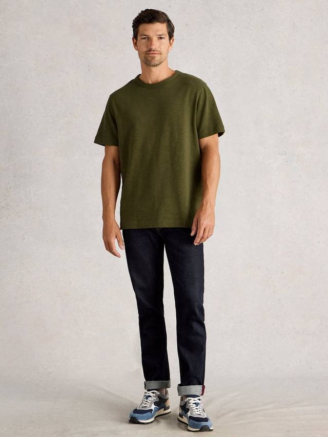 

Хлопковая футболка Harrington с круглым вырезом White Stuff, Khaki